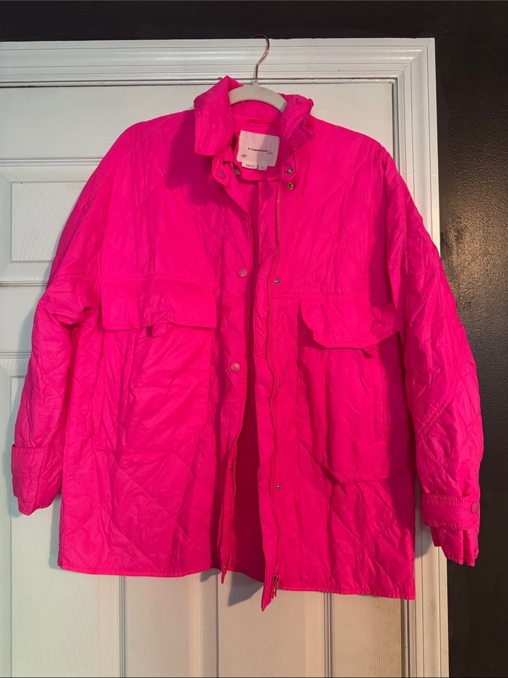 Anthropologie Neon Pink Women’s Lightweight Utility Jacket